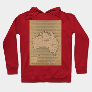 Australia & Tasmania vintage weather map Hoodie